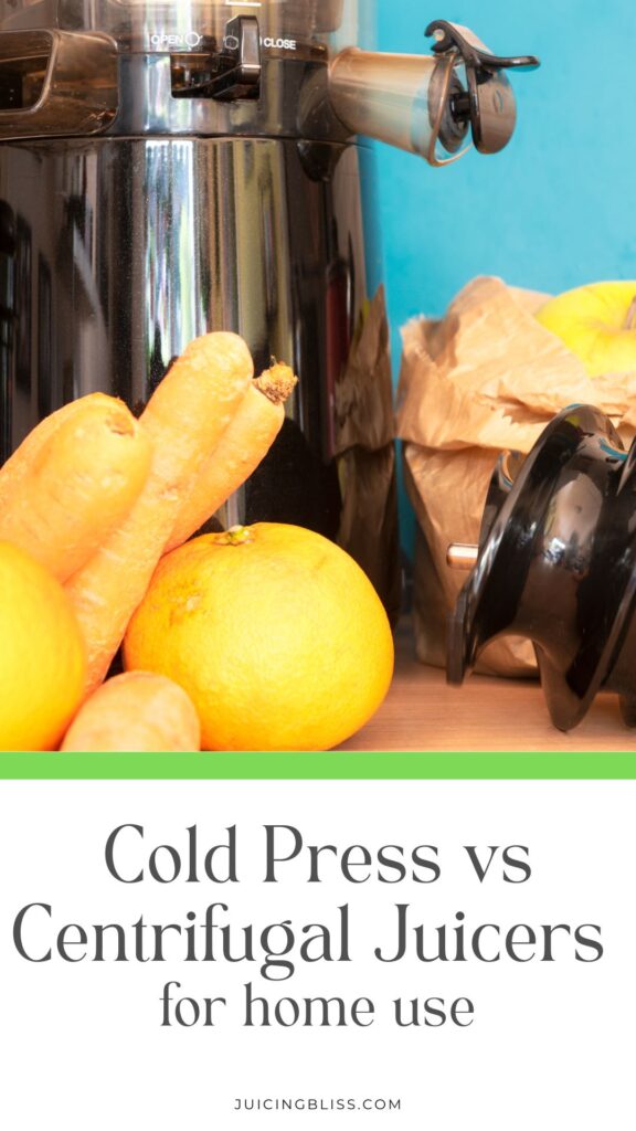 Cold Press vs Centrifugal Juicers for at Home Juicing, best juicers buying tips pin