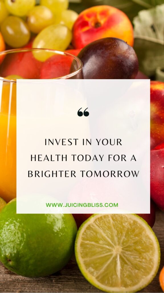 Daily health and wellness motivation quote #1 "Invest in your health today for a brighter tomorrow."