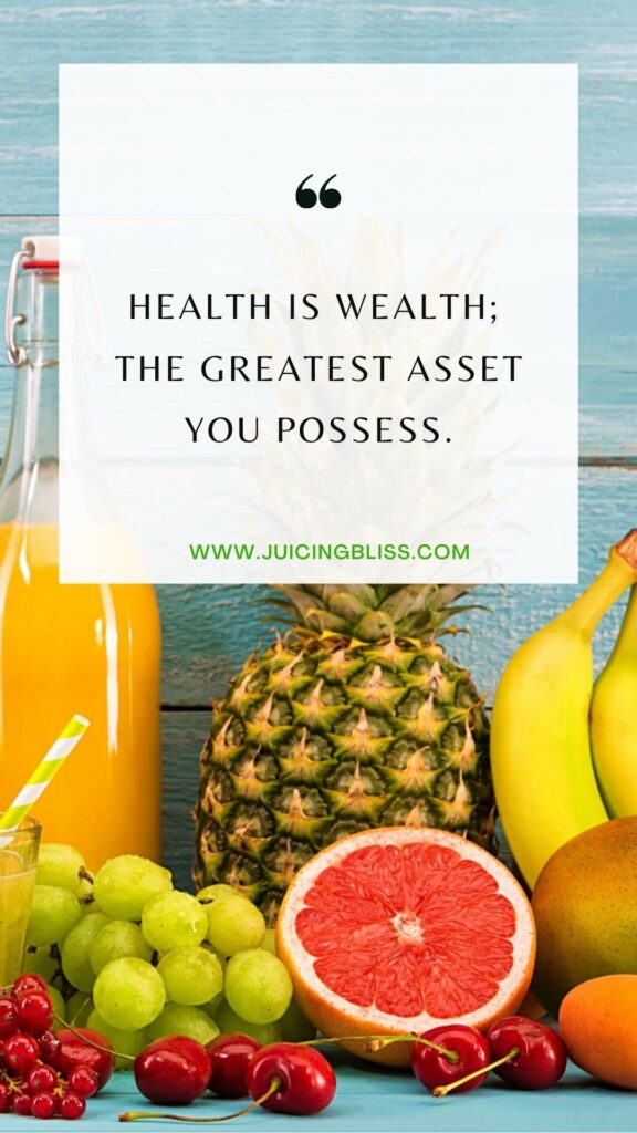 Daily health and wellness motivation quote #3 "Health is wealth; the greatest asset you possess."