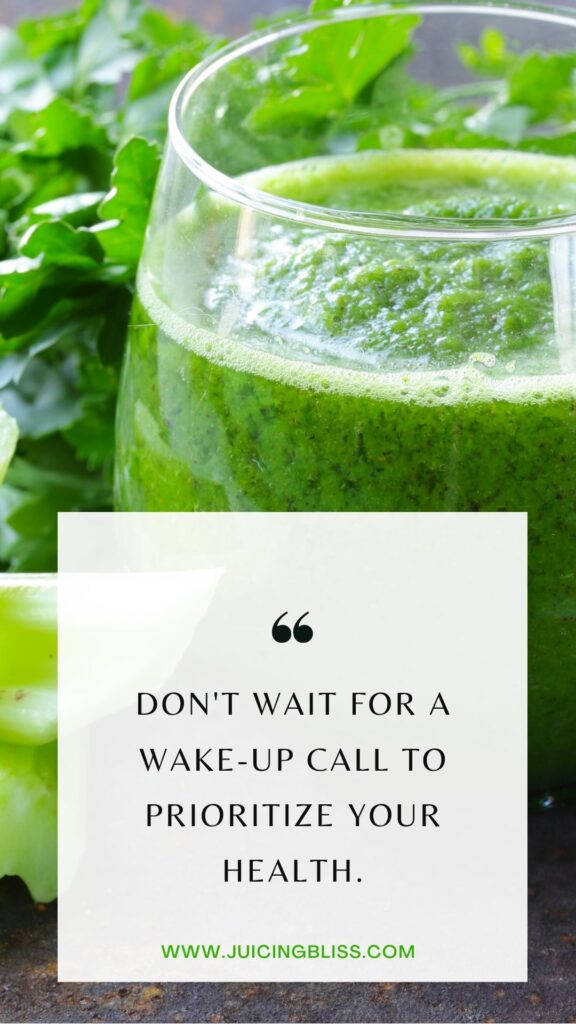 Daily health and wellness motivation quote #7 "Don't wait for a wake-up call to prioritize your health."