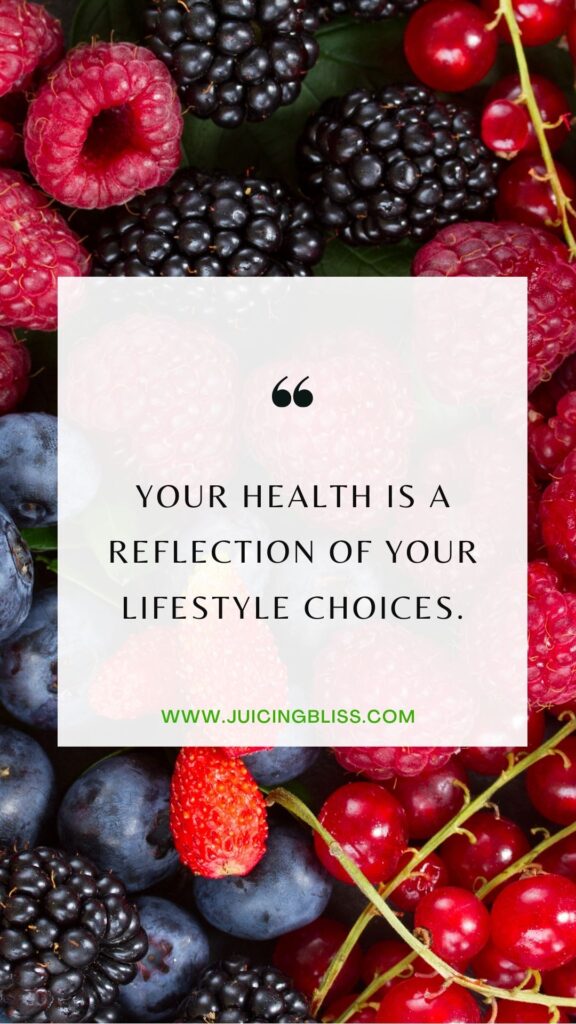 Daily health and wellness motivation quote #8 "Your health is a reflection of your lifestyle choices."