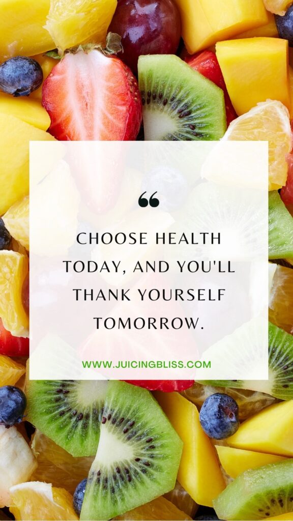 Daily health and wellness motivation quote #9 "Choose health today, and you'll thank yourself tomorrow."