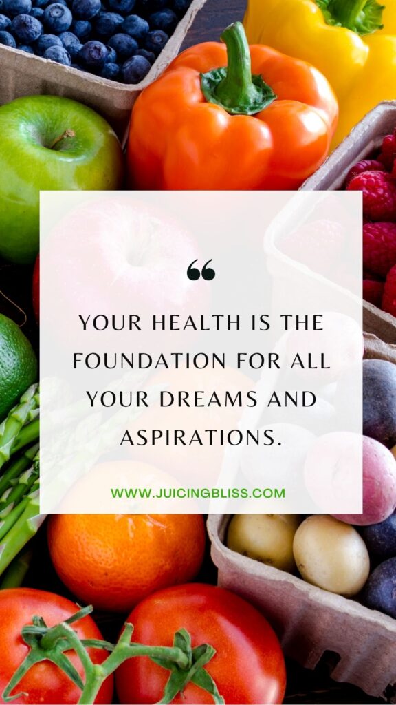 Daily health and wellness motivation quote #12 "Your health is the foundation for all your dreams and aspirations."