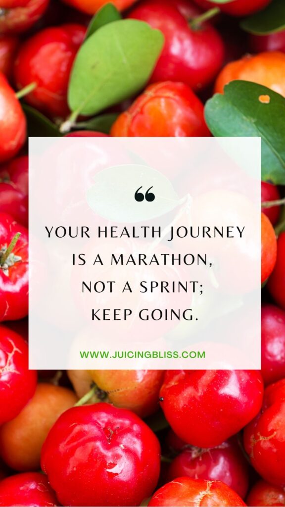 Daily health and wellness motivation quote #14 "Your health journey is a marathon, not a sprint; keep going."
