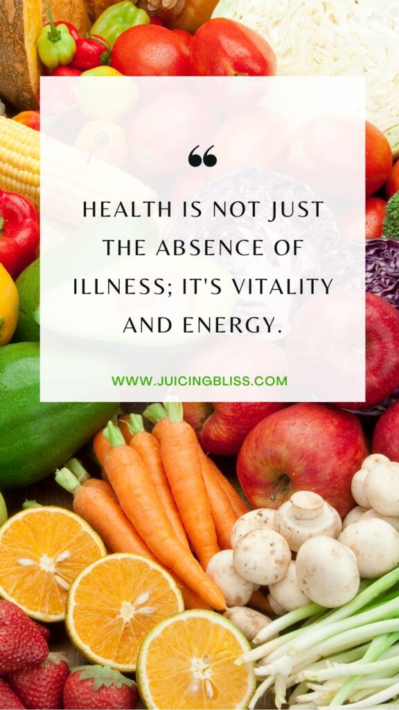 Daily health and wellness motivation quote #18 "Health is not just the absence of illness; it is vitality and energy."