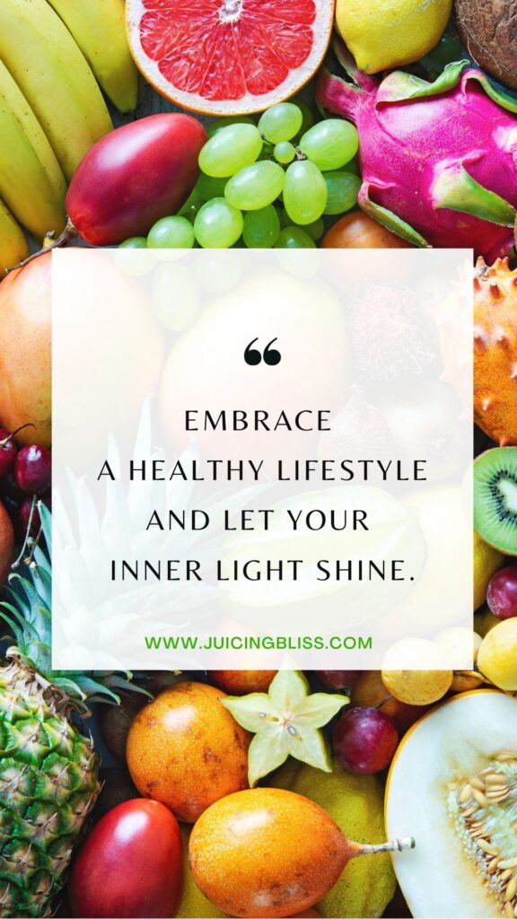 Daily health and wellness motivation quote #19 "Embrace a healthy lifestyle and let your inner light shine."