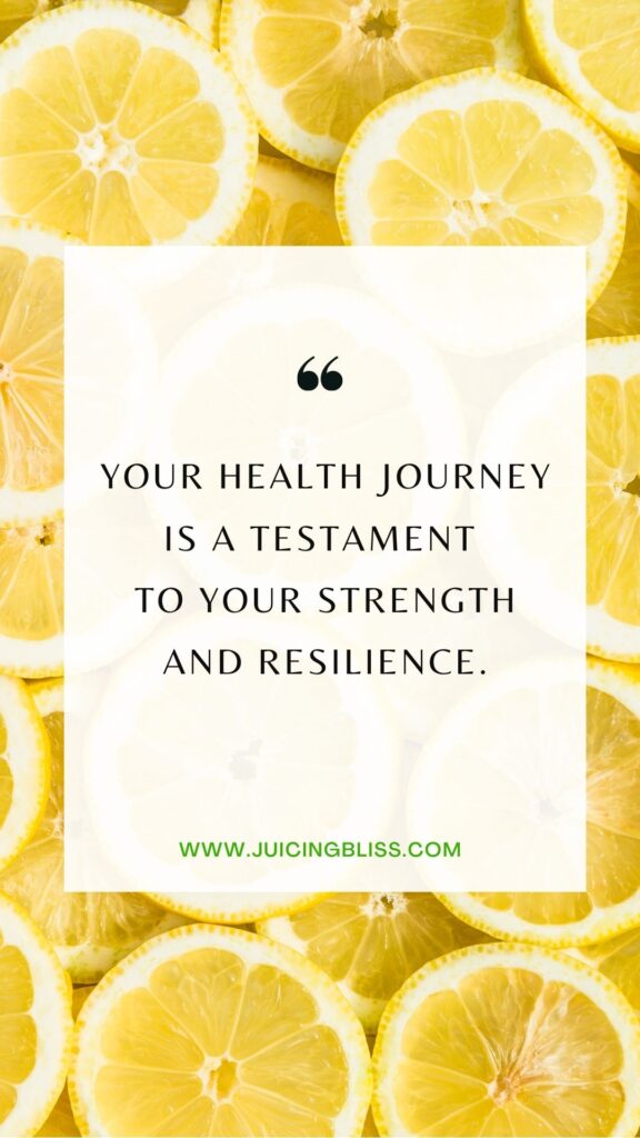 Daily health and wellness motivation quote #27 "Your health journey is a testament to your strength and resilience."