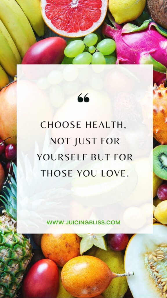 Daily health and wellness motivation quote #30 "Choose health, not just for yourself but for those you love."