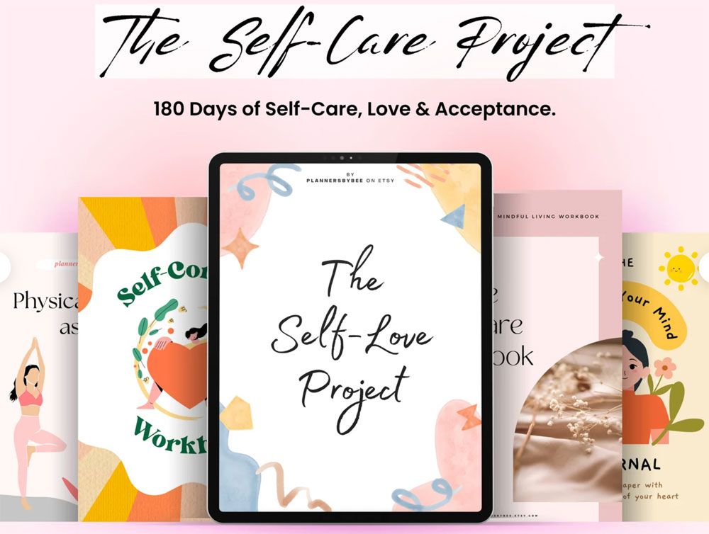 Product self-care self-love project Etsy bundle